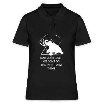 Lustiges Mammut Steinzeit Eiszeit Design Urzeit - Frauen Polo Shirt - Schwarz - Vorne - Ailine (174cm)