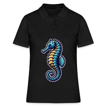 Hippocampe Hippocampe - Polo Femme - noir - Devant - Ailine (174cm)
