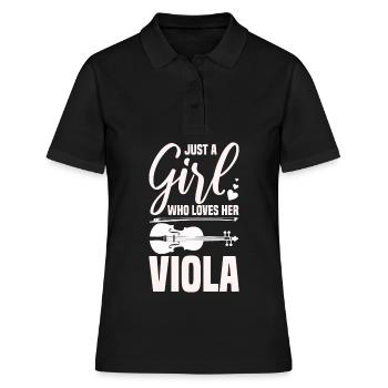 Bratsche - Frauen Polo Shirt - Schwarz - Vorne - Ailine (174cm)