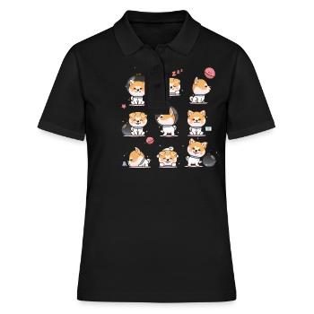 Shiba Inu - Polo Femme - noir - Devant - Ailine (174cm)