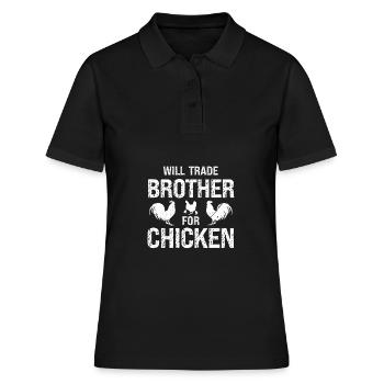 Échanger des frères contre des poulets - Polo Femme - noir - Devant - Ailine (174cm)