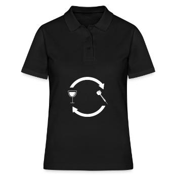 Chargement des flèches - vin - fléchettes - - Polo Femme - noir - Devant - Ailine (174cm)