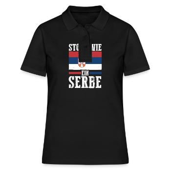 Serbe Serbe Serbie - Polo Femme - noir - Devant - Ailine (174cm)