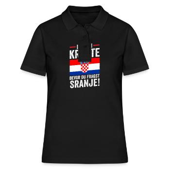 Croate Croate Croatie - Polo Femme - noir - Devant - Ailine (174cm)