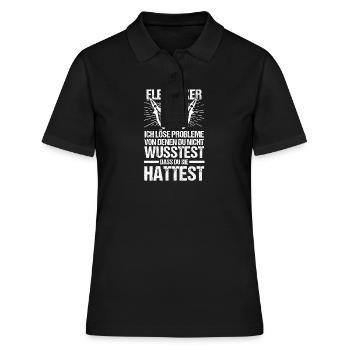 Maître électricien Ingénieur électricien Électricien - Polo Femme - noir - Devant - Ailine (174cm)