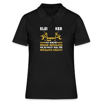 Master Electrician Electrical Engineer Electrician - Women's Polo Shirt - black - Front - Ailine (174cm)