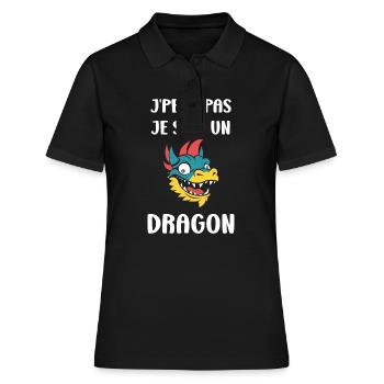 Bébé dragon - Polo Femme - noir - Devant - Ailine (174cm)
