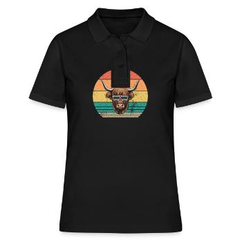Bovins vaches Bovins Highland - Polo Femme - noir - Devant - Ailine (174cm)