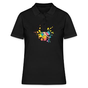 Fechter Fechten - Frauen Polo Shirt - Schwarz - Vorne - Ailine (174cm)