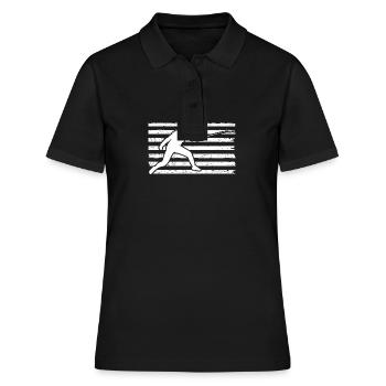 Fechter Fechten - Frauen Polo Shirt - Schwarz - Vorne - Ailine (174cm)
