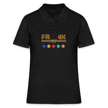 Frank - Frauen Polo Shirt - Schwarz - Vorne - Ailine (174cm)