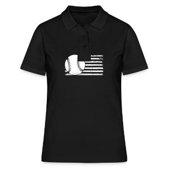 Joueur de baseball Baseball - Polo Femme - noir - Devant - Ailine (174cm)