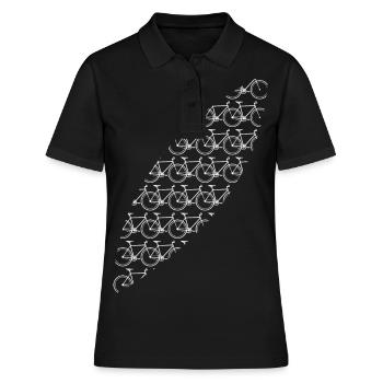 Fahrrad Fahrräder Fahrradfahrer Bike Geschenk - Frauen Polo Shirt - Schwarz - Vorne - Ailine (174cm)