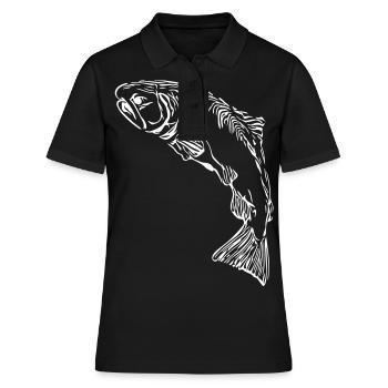 Lachs - Frauen Polo Shirt - Schwarz - Vorne - Ailine (174cm)