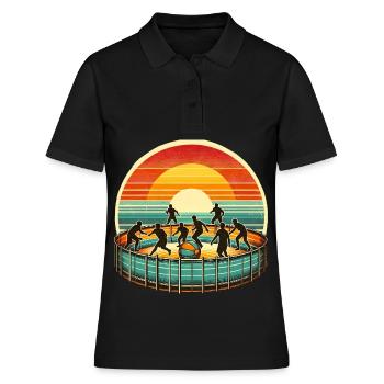 Gaga Ball Joueur de Gagaball Gaga Ball - Polo Femme - noir - Devant - Ailine (174cm)