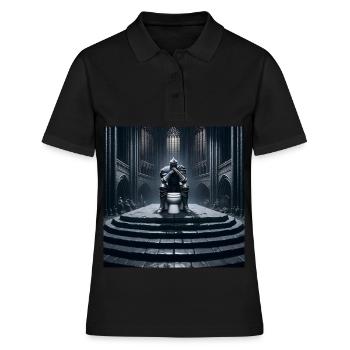 Furzseelen - Hohler Ritter auf Porzellanthron #11 - Frauen Polo Shirt - Schwarz - Vorne - Ailine (174cm)