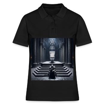 Fart Souls – Hollow Knight auf Porzellanthron #07 - Frauen Polo Shirt - Schwarz - Vorne - Ailine (174cm)