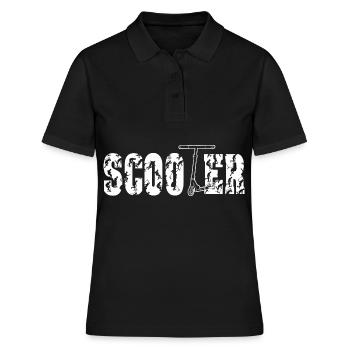 Cascades et astuces de scooter pour les scooters - Polo Femme - noir - Devant - Ailine (174cm)