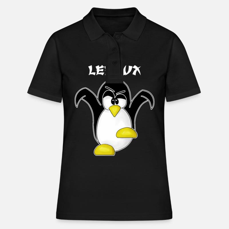 Linux Computer Nerd Geek Cadeau Admin. Informatique - Polo Femme - noir