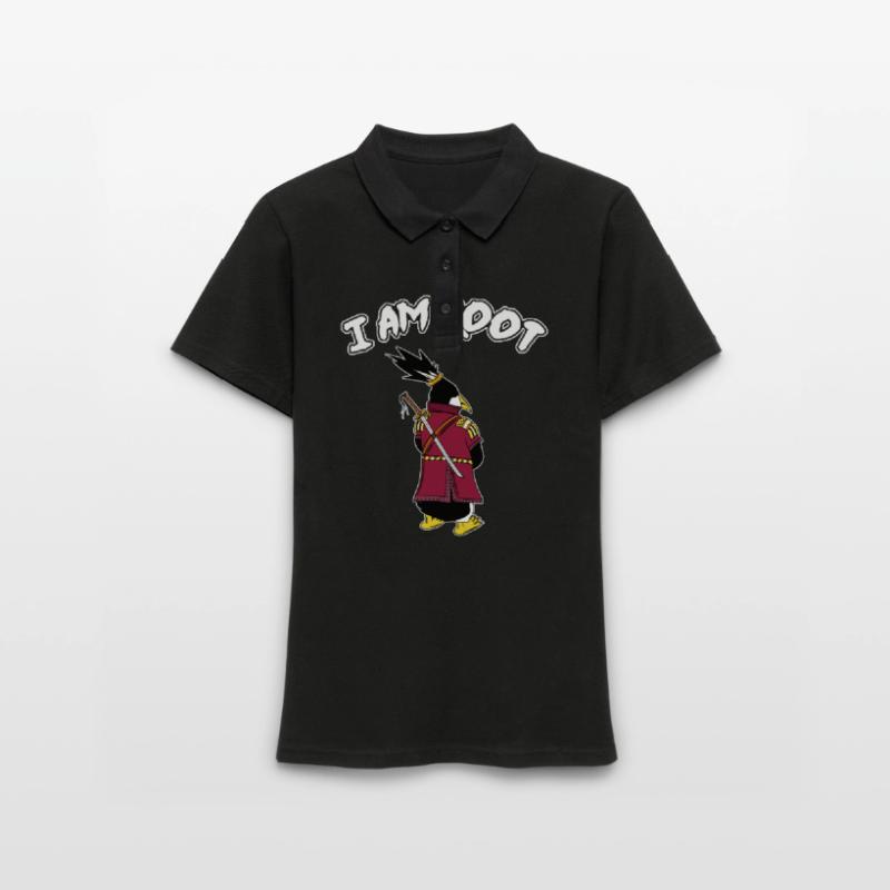 Linux Pinguin I Am Root Geeks Nerd Computer Ninja Frauen Polo Shirt