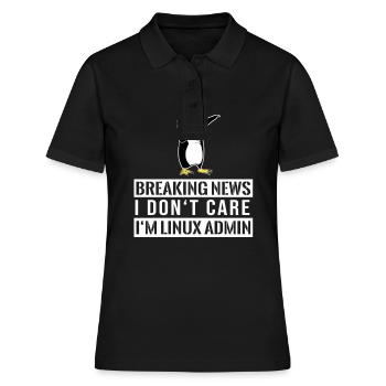 IT Nerd Linux Linux Pinguin Geek Software Engineer - Frauen Polo Shirt - Schwarz - Vorne - Ailine (174cm)