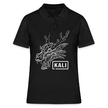 Administrateur informatique Kali Linux Tux Dragon Head - Polo Femme - noir - Devant - Ailine (174cm)