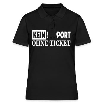 Kein Support Ohne Ticket - Lustiger Spruch IT - Frauen Polo Shirt - Schwarz - Vorne - Ailine (174cm)