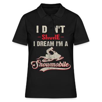 Ich schnarche nicht, ich träum ich bin ein - Frauen Polo Shirt - Schwarz - Vorne - Ailine (174cm)