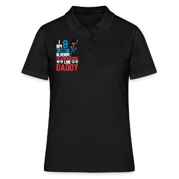 Ich bin 8 - Jungen Rocker - Frauen Polo Shirt - Schwarz - Vorne - Ailine (174cm)