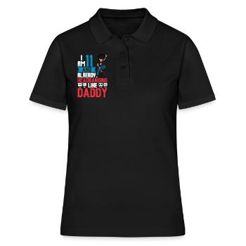 Ich bin 11 - Jungen Rocker - Frauen Polo Shirt - Schwarz - Vorne - Ailine (174cm)