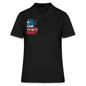 Ich bin 12 - Jungen Rocker - Frauen Polo Shirt - Schwarz - Vorne - Ailine (174cm)