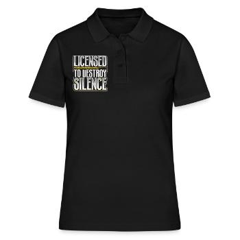 Lizenz zum Krach machen - Fagott - Frauen Polo Shirt - Schwarz - Vorne - Ailine (174cm)