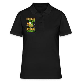 Lizenz zum Krach machen - Euphonium - Frauen Polo Shirt - Schwarz - Vorne - Ailine (174cm)