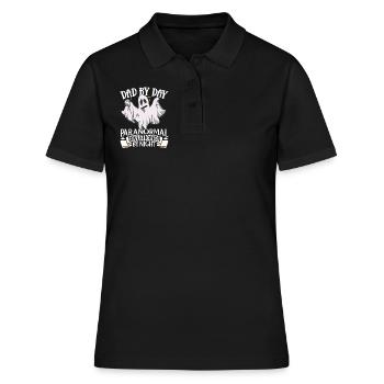 Papa ist Geisterjäger - Frauen Polo Shirt - Schwarz - Vorne - Ailine (174cm)