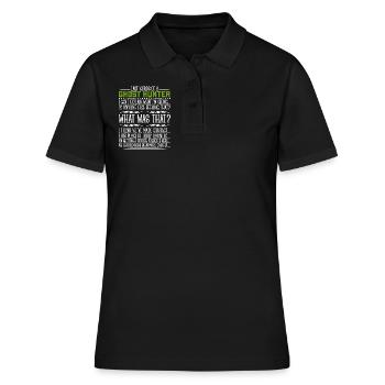 Letzte Worte bei der Geisterjagd - Frauen Polo Shirt - Schwarz - Vorne - Ailine (174cm)