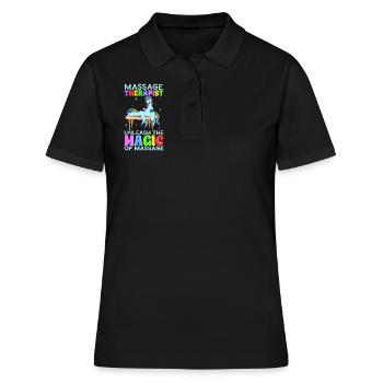Entfessle die Magie - Massage - Frauen Polo Shirt - Schwarz - Vorne - Ailine (174cm)
