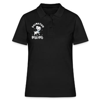 Dalmatian Mom - Dalmatiner - Frauen Polo Shirt - Schwarz - Vorne - Ailine (174cm)