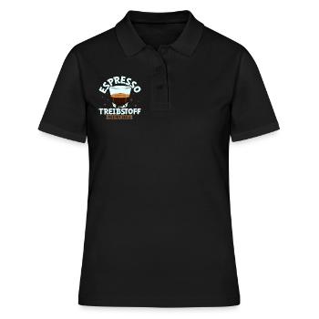 Mein Treibstoff ist Espresso - Frauen Polo Shirt - Schwarz - Vorne - Ailine (174cm)