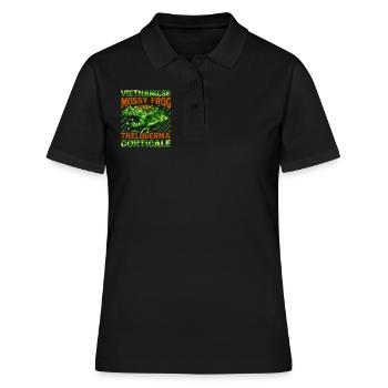 Vietnamesischer Moosfrosch - Frauen Polo Shirt - Schwarz - Vorne - Ailine (174cm)
