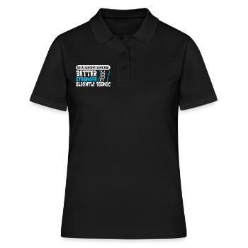 Wirbelsäulen-OP Überlebender - Rücken OP - Frauen Polo Shirt - Schwarz - Vorne - Ailine (174cm)