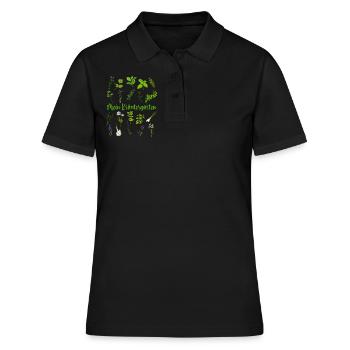 Mein Kräutergarten - Kräuter - Frauen Polo Shirt - Schwarz - Vorne - Ailine (174cm)