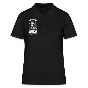 Laïka Mama de Sibérie orientale - Polo Femme - noir - Devant - Ailine (174cm)