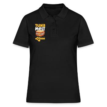 Tuna Melt Sandwich Queen - Frauen Polo Shirt - Schwarz - Vorne - Ailine (174cm)