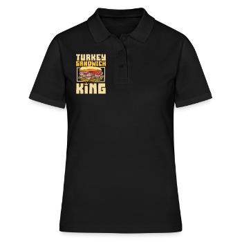Turkey Sandwich King - Frauen Polo Shirt - Schwarz - Vorne - Ailine (174cm)