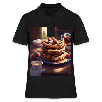 Crêpes pour le petit-déjeuner - Polo Femme - noir - Devant - Ailine (174cm)