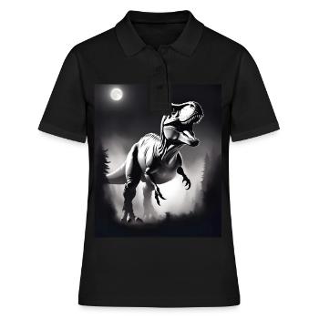 T-rex noir et blanc - Polo Femme - noir - Devant - Ailine (174cm)