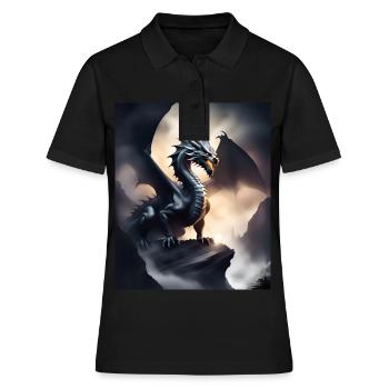 Dunkler Schattendrache - Frauen Polo Shirt - Schwarz - Vorne - Ailine (174cm)