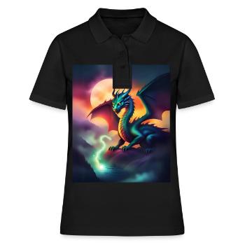 Dragon magique - Polo Femme - noir - Devant - Ailine (174cm)