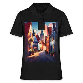 Une promenade dans une ville du Danemark - Polo Femme - noir - Devant - Ailine (174cm)