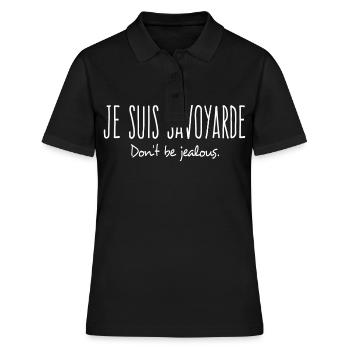 je suis savoyarde fierté savoie cadeau maman - Polo Femme - noir - Devant - Ailine (174cm)